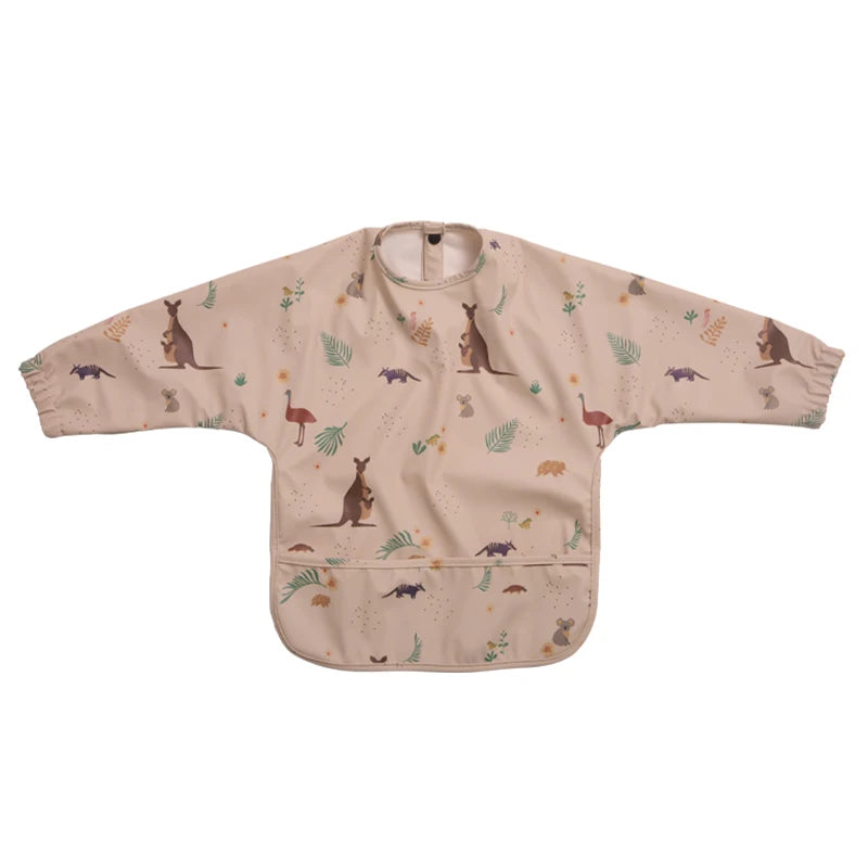 Little Boy Girl Painting Smock Cloth