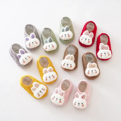 Rabbit Kids Plush Slippers