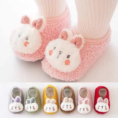 Rabbit Kids Plush Slippers