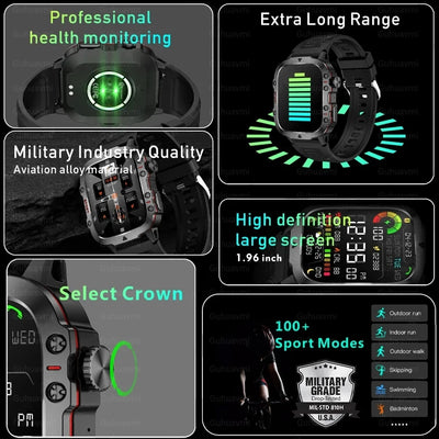 For Xiaomi Military GPS Tracker Smart Watch