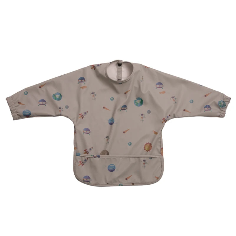 Little Boy Girl Painting Smock Cloth