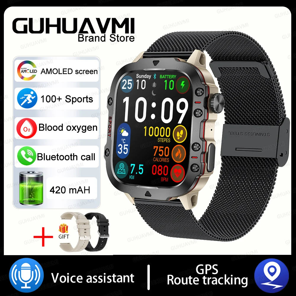 For Xiaomi Military GPS Tracker Smart Watch