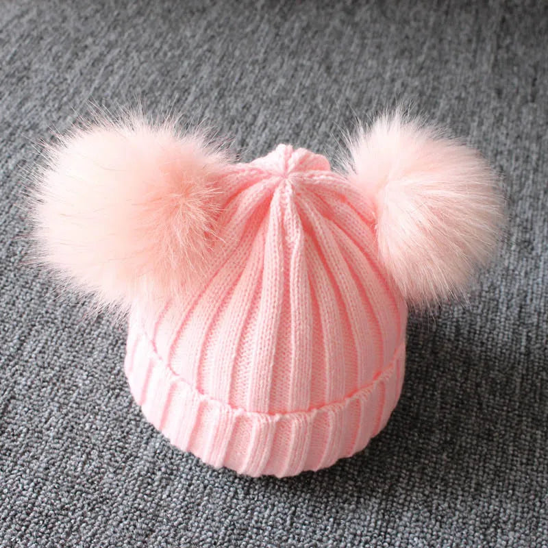 Cute Pompom Baby Hat